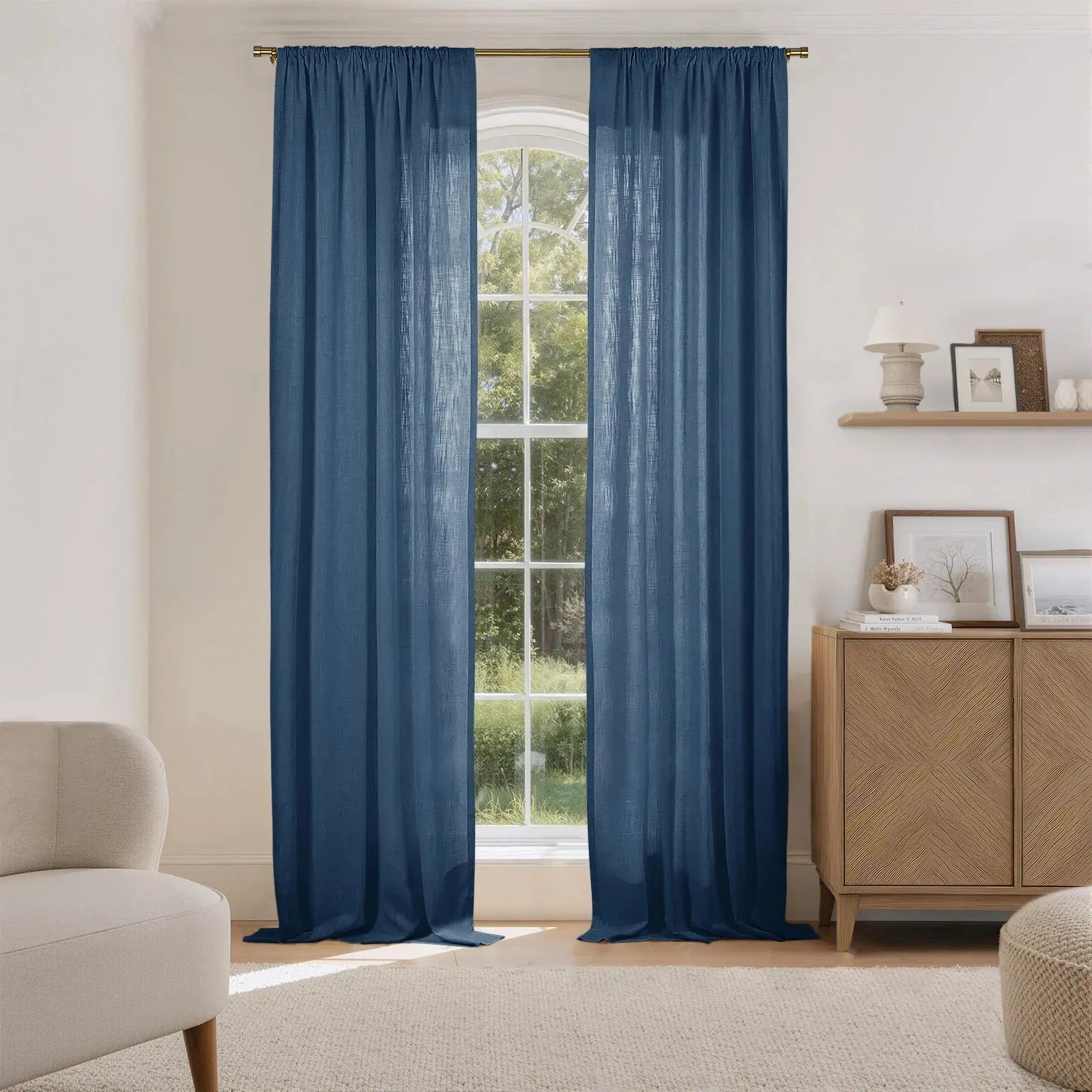 Liz Linen Drape Soft Top- -TWOPAGES