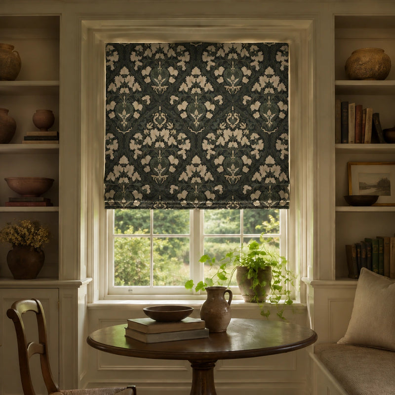 Sara Le  x TWOPAGES Printed Linen Roman Blind Cord Lift