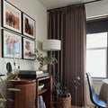 Liz Linen Blackout Curtains Pleated Drapery- -TWOPAGES