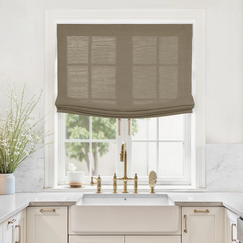 Liz Linen Relaxed Roman Blind Cord Lift