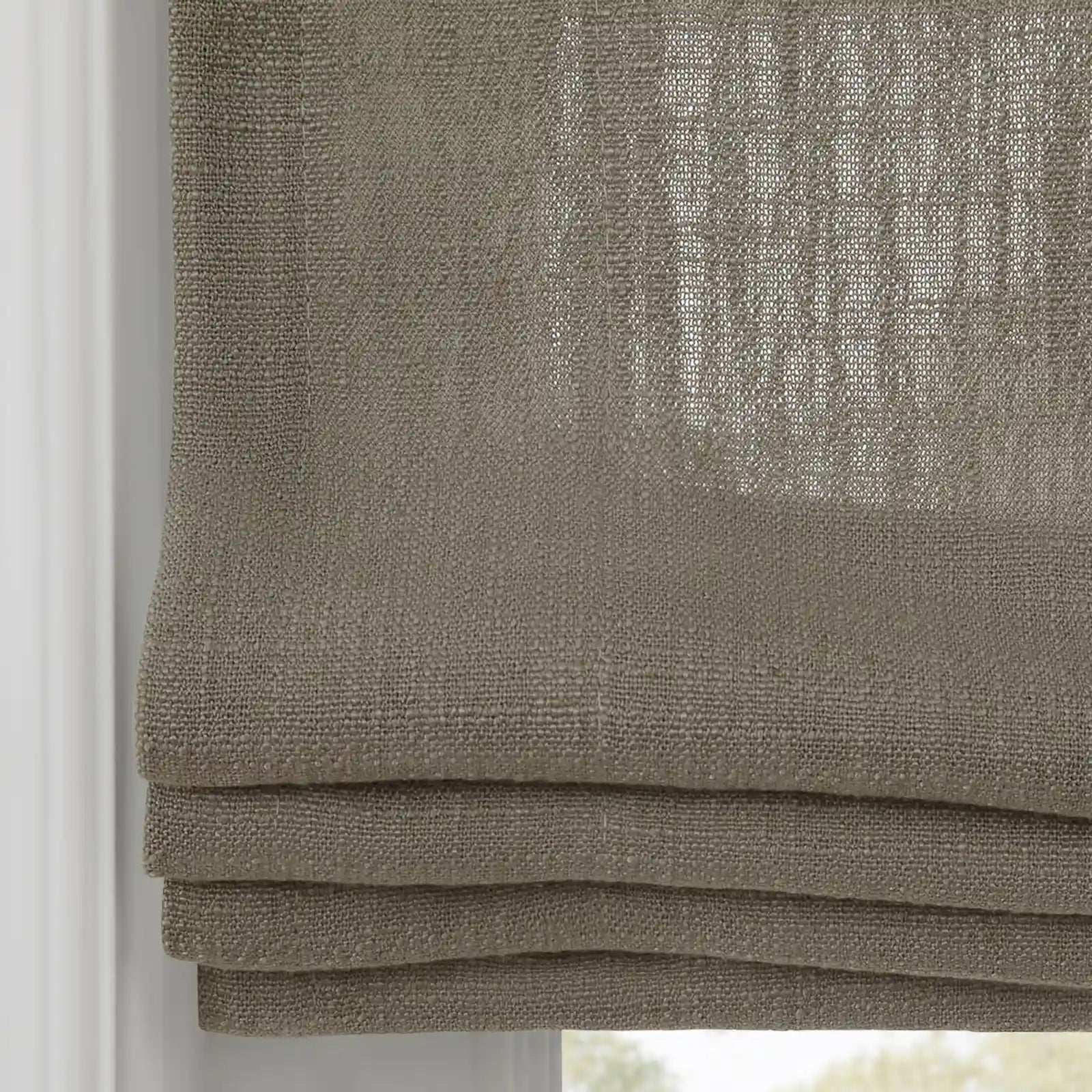 Liz Linen Flat Roman Blind Cord Lift