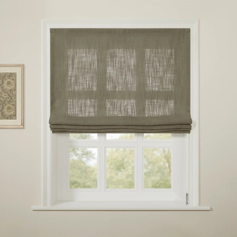 Liz Linen Flat Roman Blind Cord Lift