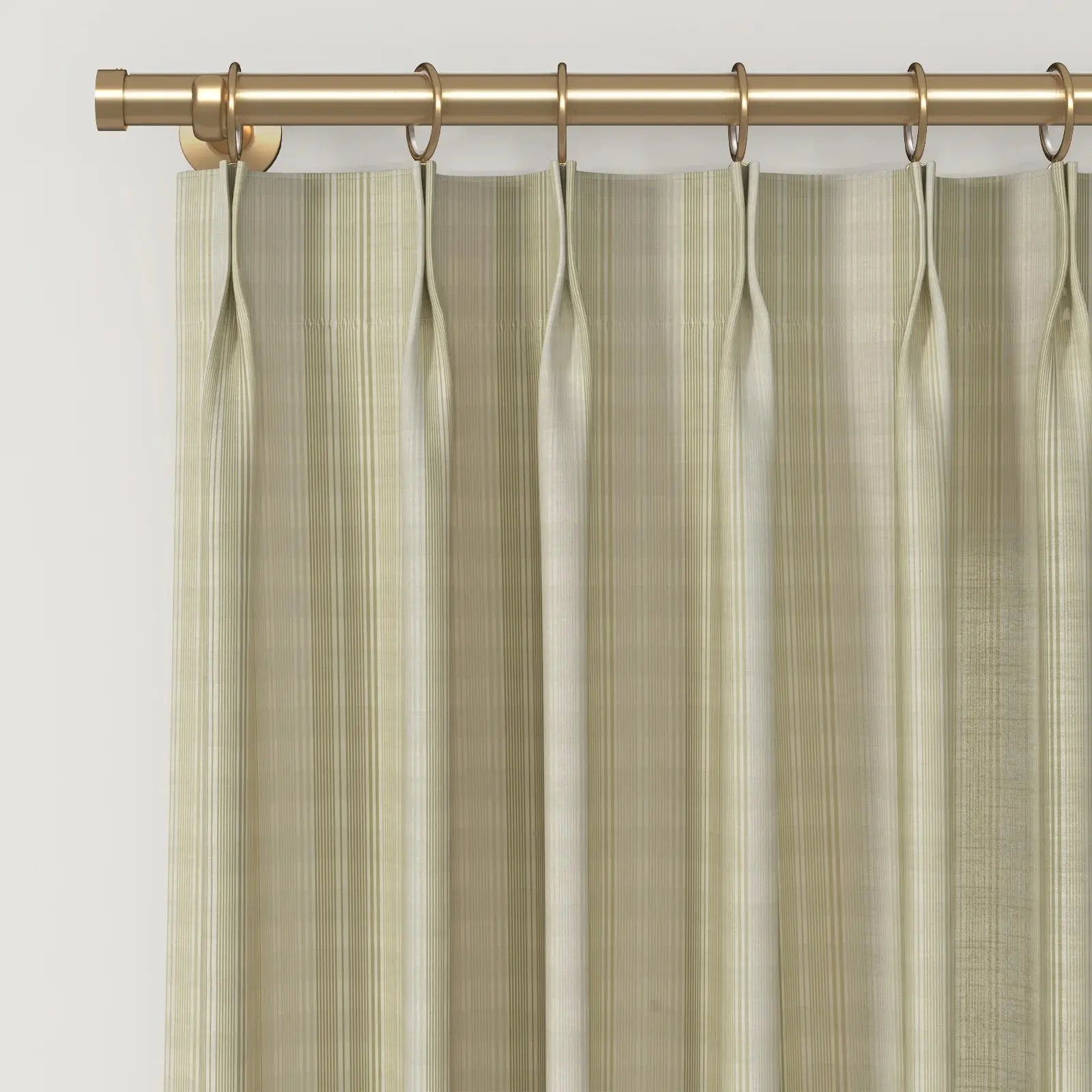 Rebecca Hughes Vintage Print Cotton Drapery Pleated-?-TWOPAGES CURTAINS