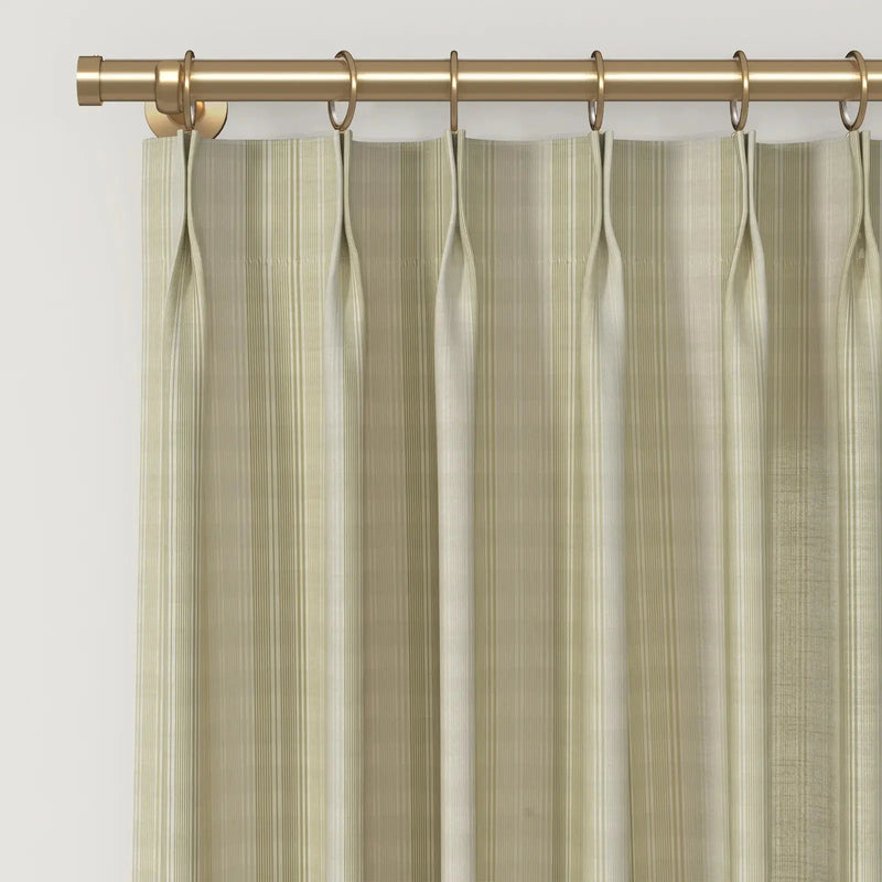 Rebecca Hughes Vintage Print Cotton Drapery Pleated-?-TWOPAGES CURTAINS