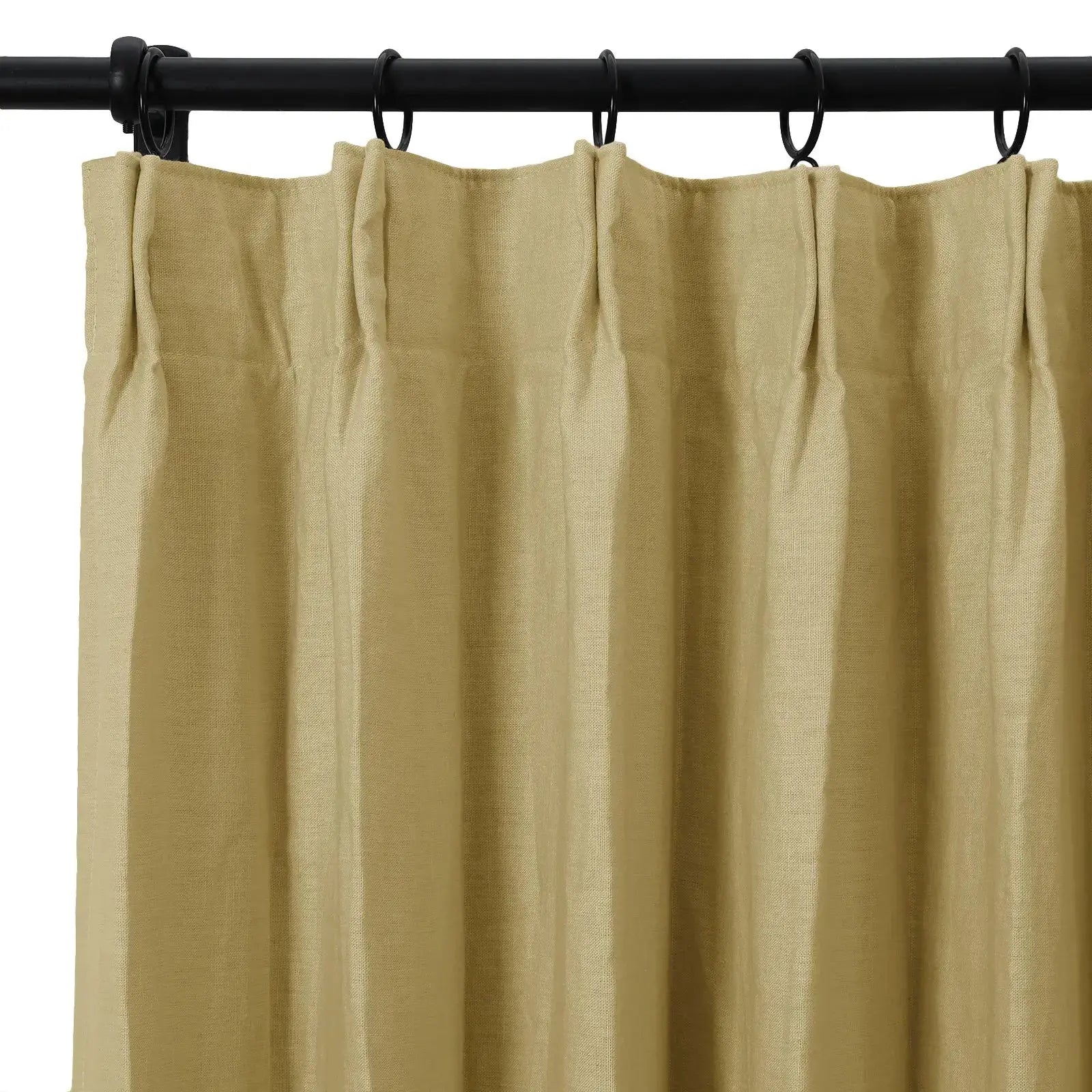 Patti Premium 100% Belgian Flax Linen Curtain Pleated- -TWOPAGES