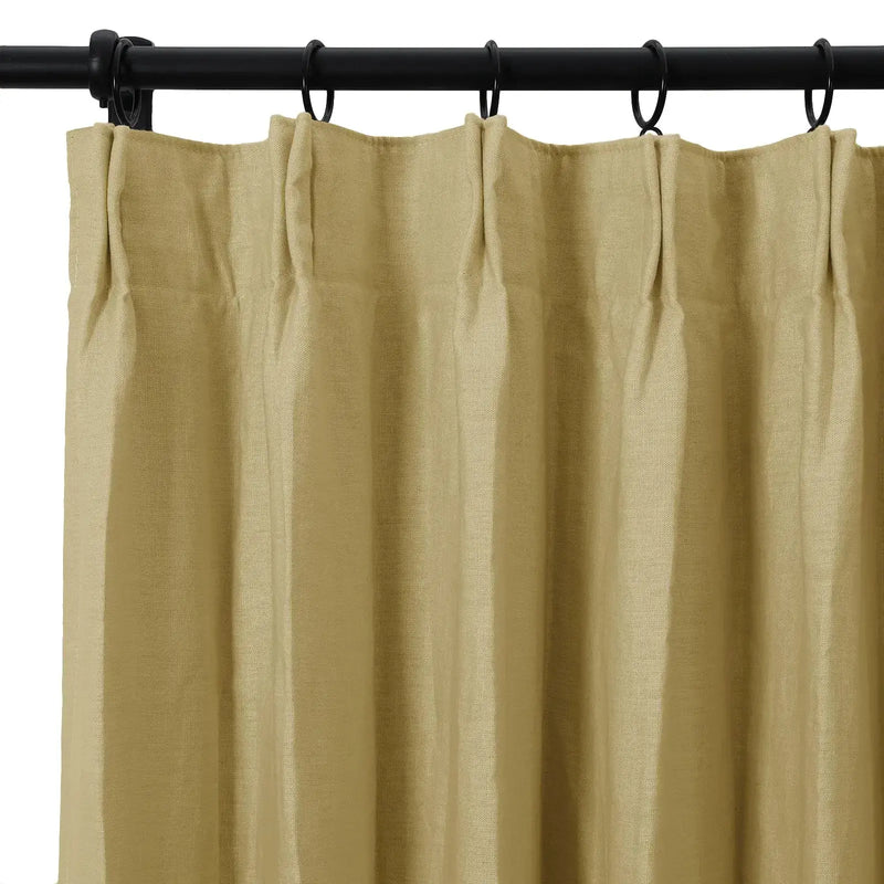Patti Premium 100% Belgian Flax Linen Curtain Pleated- -TWOPAGES