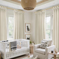 Jawara Linen Cotton Tie Top Bow Curtain?-TWOPAGES