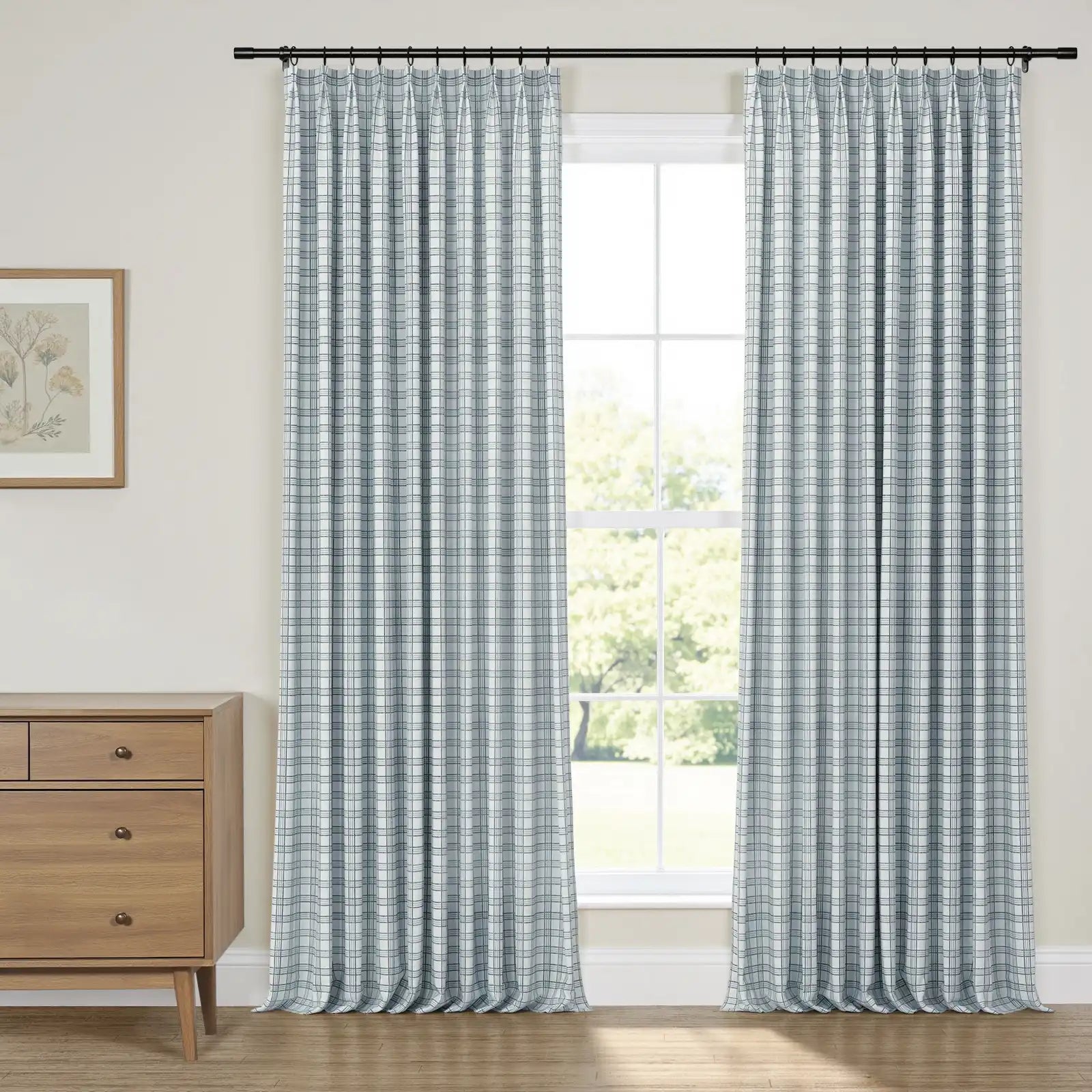 Britt Bengoechea x TWOPAGES Cottage Floral Printed Linen Cotton Pleated Curtains