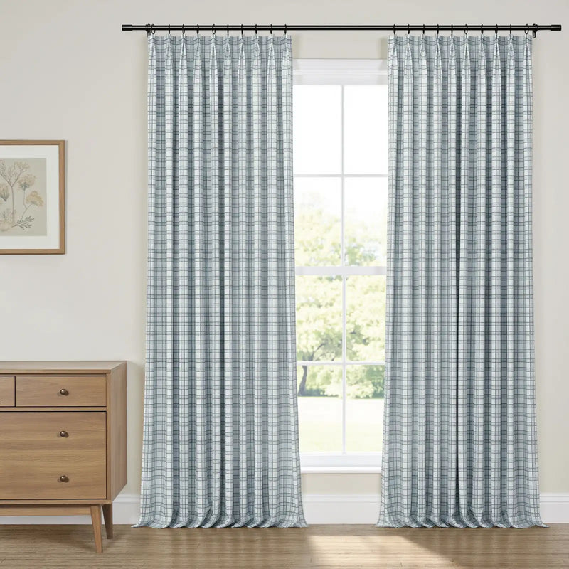 Britt Bengoechea x TWOPAGES Cottage Floral Printed Linen Cotton Pleated Curtains