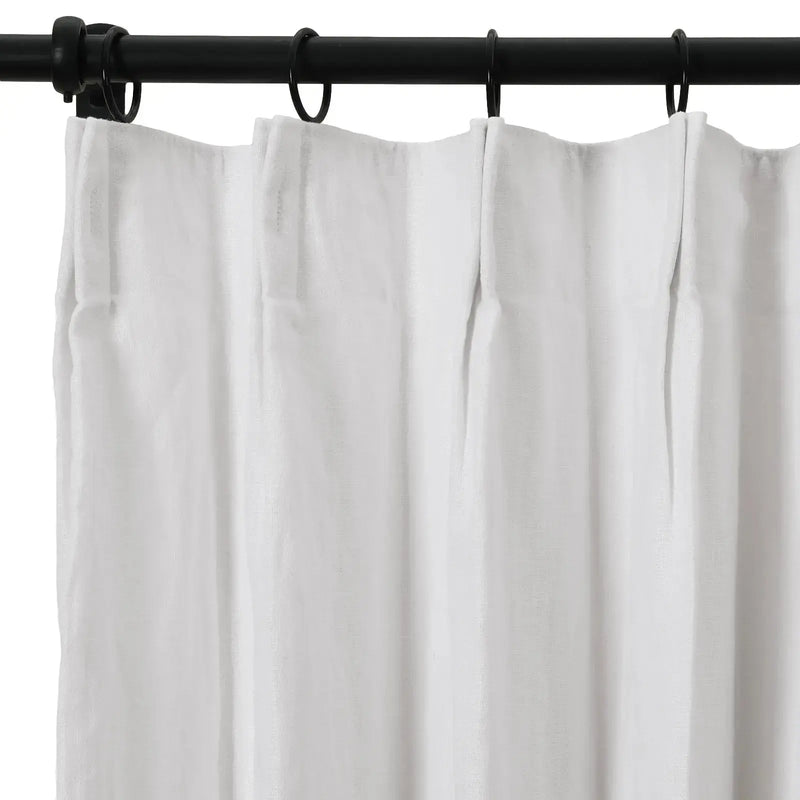 Patti Premium 100% Belgian Flax Linen Curtain Pleated- -TWOPAGES