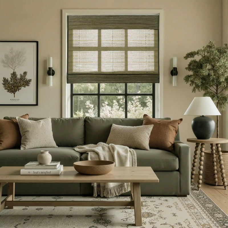 Rae Natural Ramie Jute Woven Wood Blinds - Series D