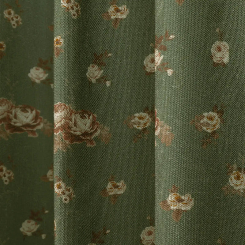 MS. MAVERICK MUSE x TWOPAGES Pastoral Printed Linen Cotton Pleated Curtains
