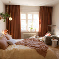 Liz Linen Blackout Curtains Pleated Drapery- -TWOPAGES