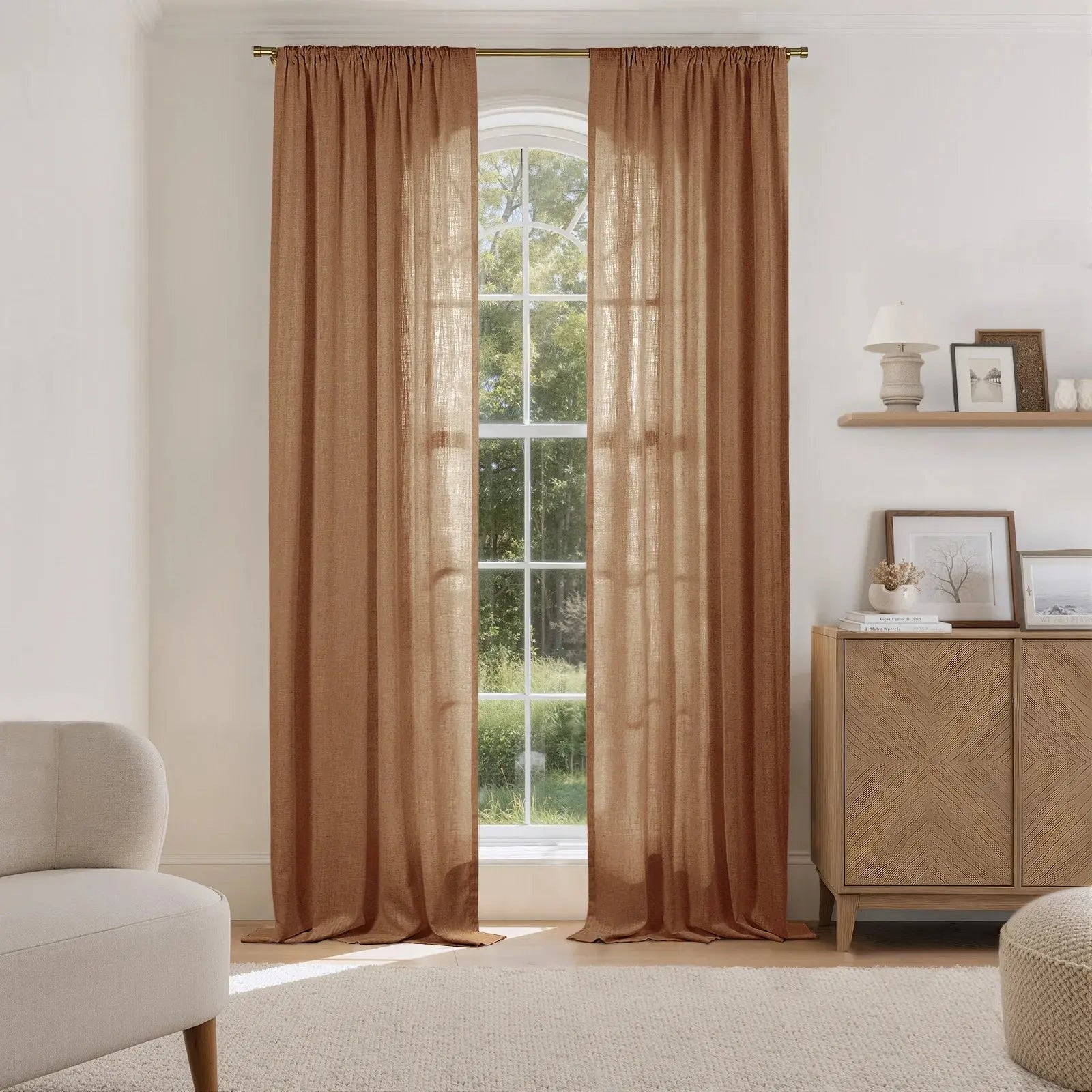 Liz Linen Drape Soft Top- -TWOPAGES