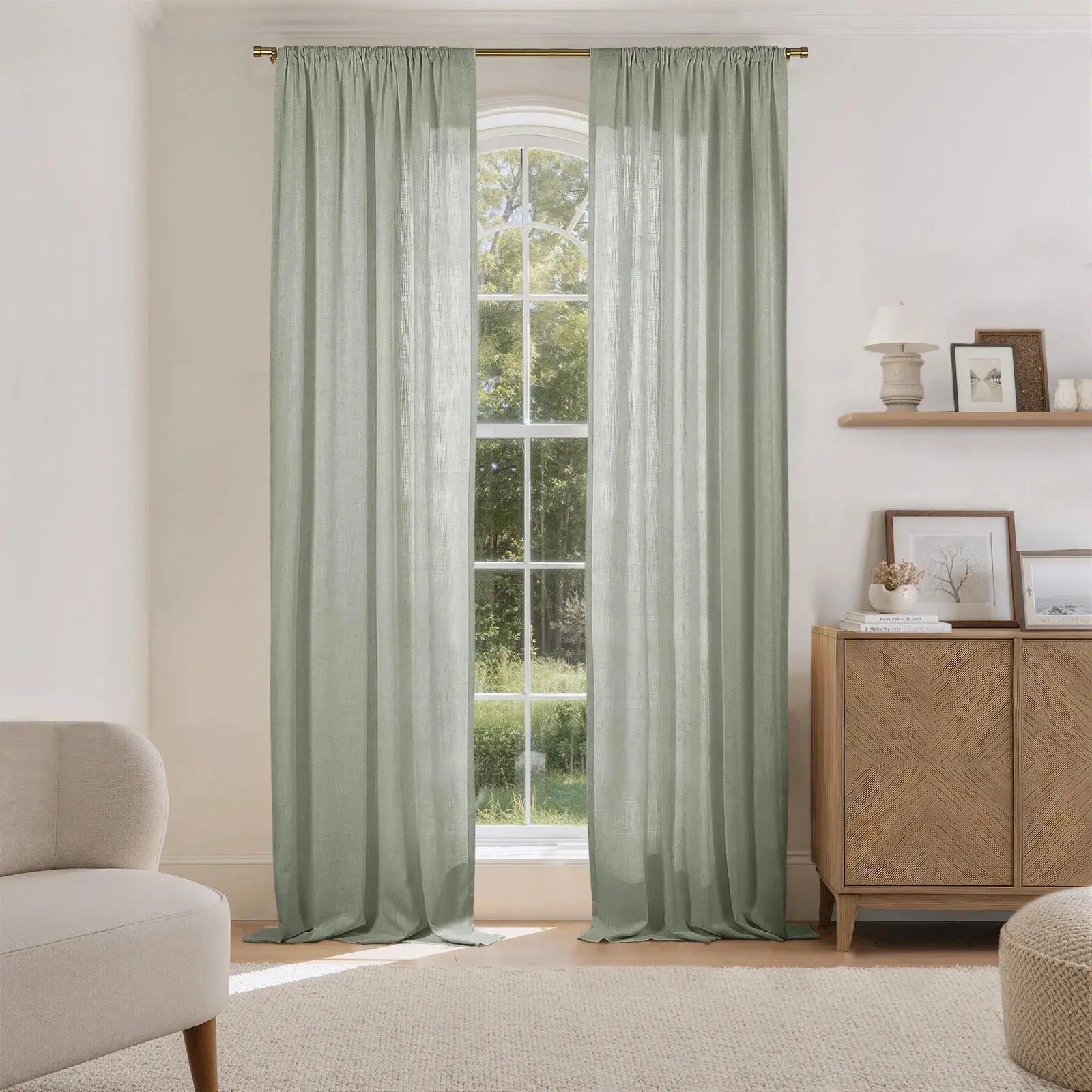 Liz Linen Drape Soft Top- -TWOPAGES