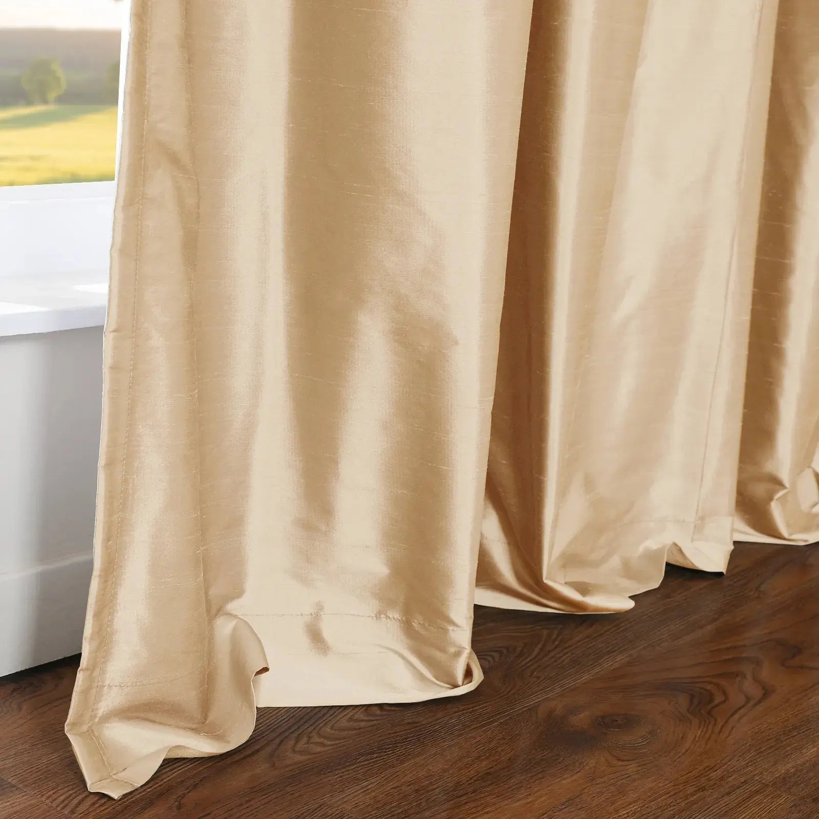 Selman Dupioni Silk Curtain Pleated?-TWOPAGES