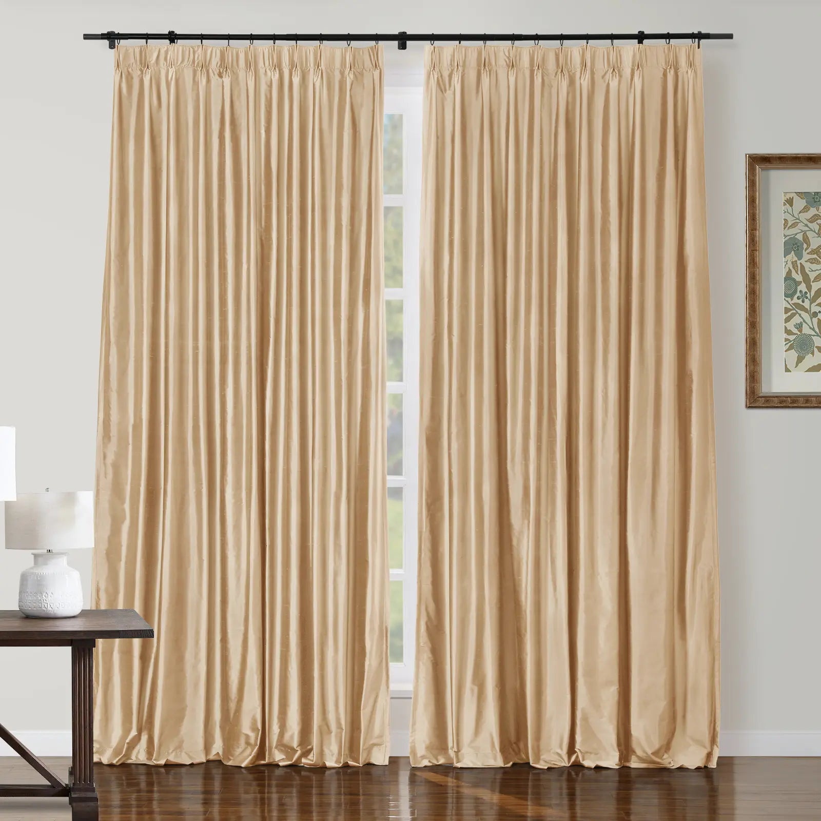 Selman Dupioni Silk Curtain Pleated TWOPAGES