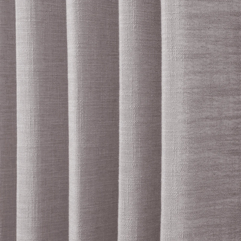 Parchment Liz linen curtains in a close room detail highlighting the linen texture and colour