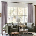 Liz Linen Blackout Curtains Pleated Drapery- -TWOPAGES