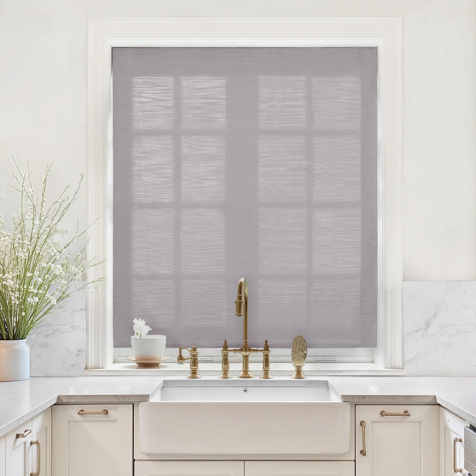 Liz Linen Relaxed Roman Blind Cord Lift