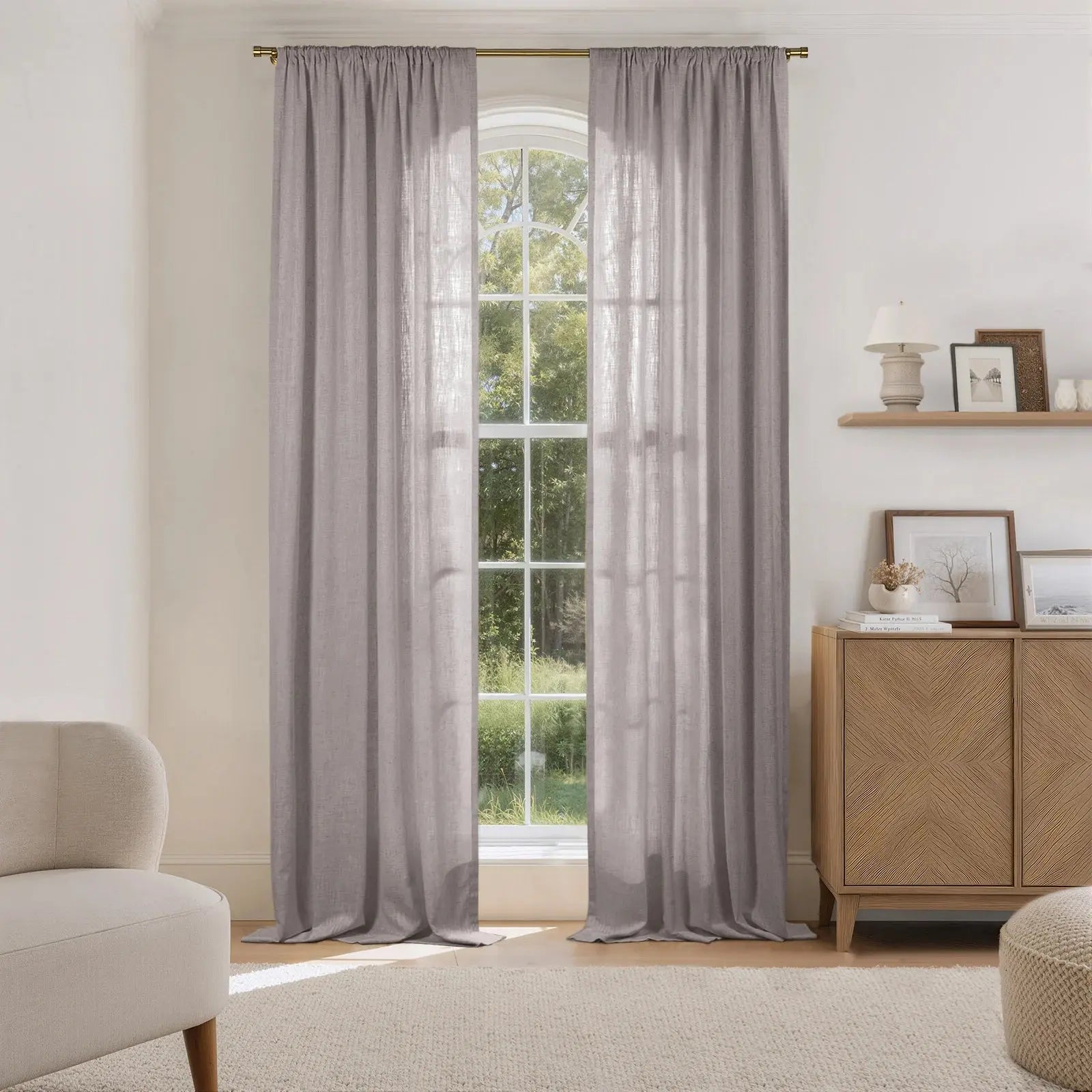 Liz Linen Drape Soft Top- -TWOPAGES