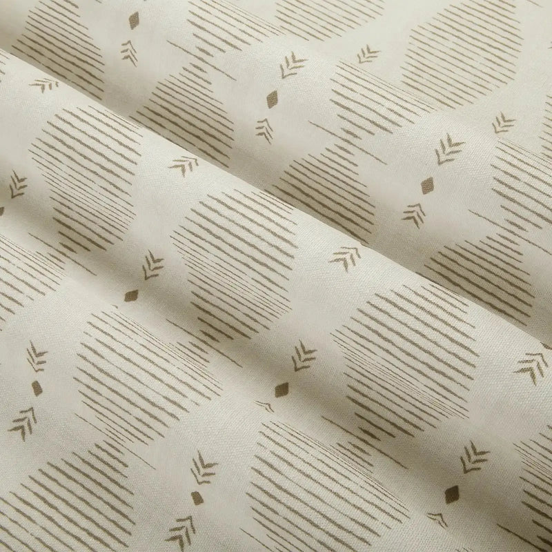 Kim Morrow Print Cotton Curtain Pleated- -TWOPAGES