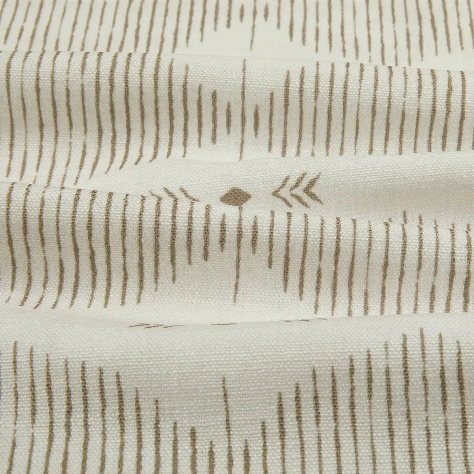 Kim Morrow Print Cotton Curtain Pleated- -TWOPAGES