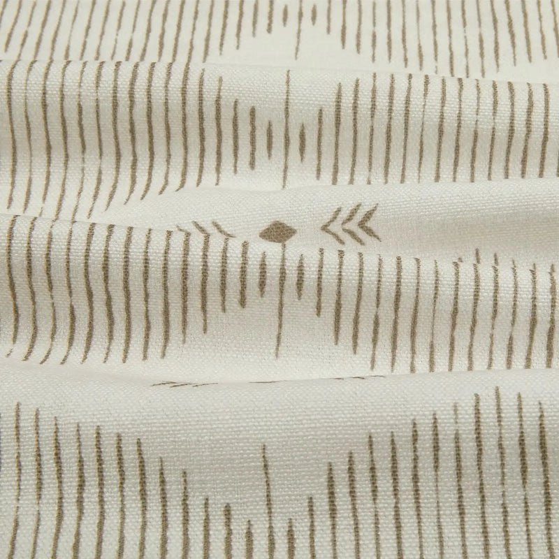 Kim Morrow Print Cotton Curtain Pleated- -TWOPAGES