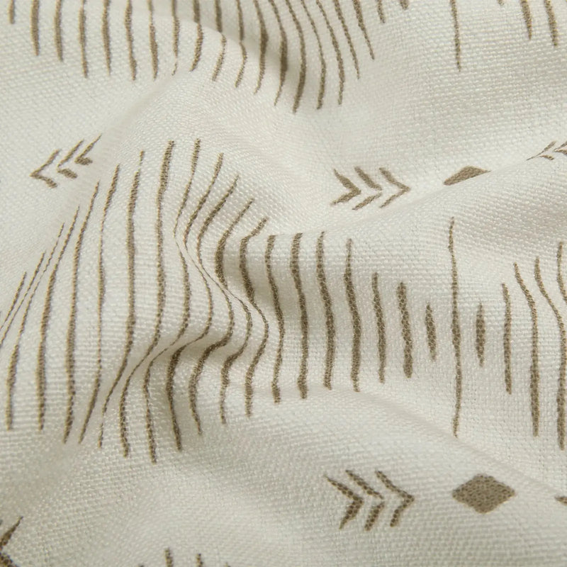 Kim Morrow Print Cotton Curtain Pleated- -TWOPAGES