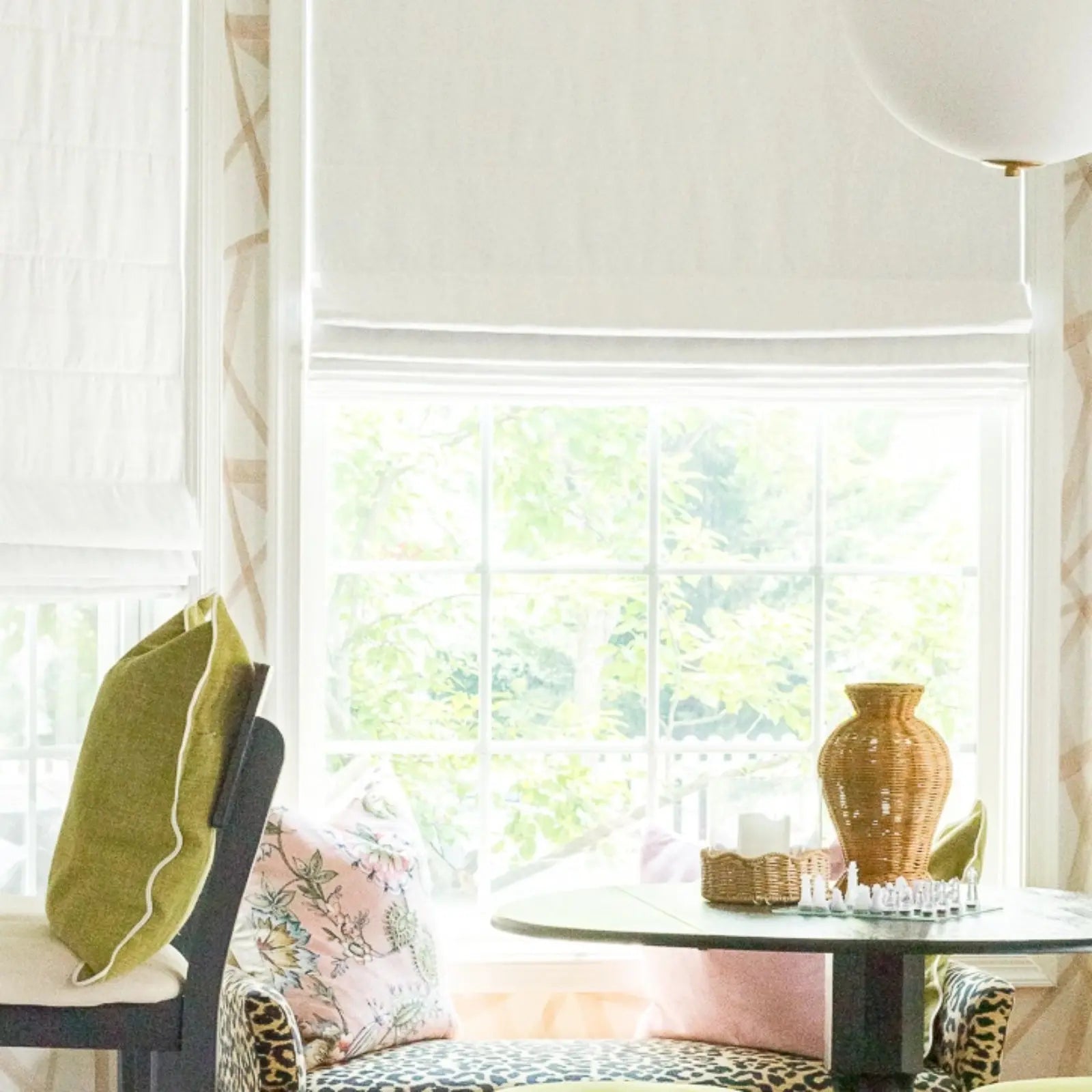 Patti Belgian Linen Roman Shade Cordless- -TWOPAGES
