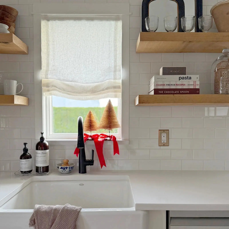 Custom Relaxed Roman Shades Cord Lift- -TWOPAGES