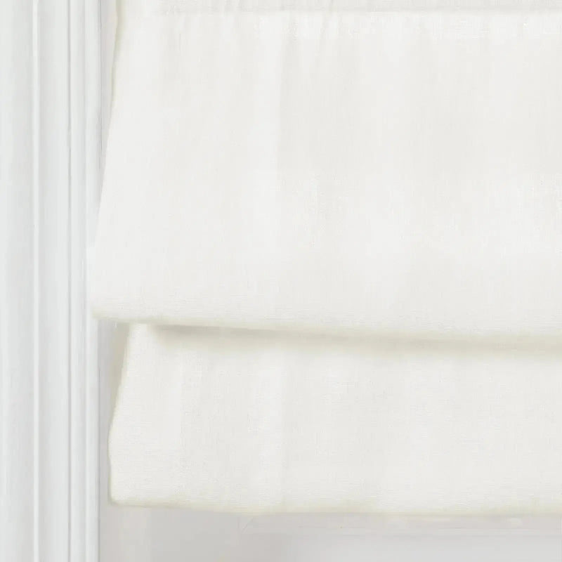 Custom Roman Shade with Trim Border Cordless -TWOPAGES