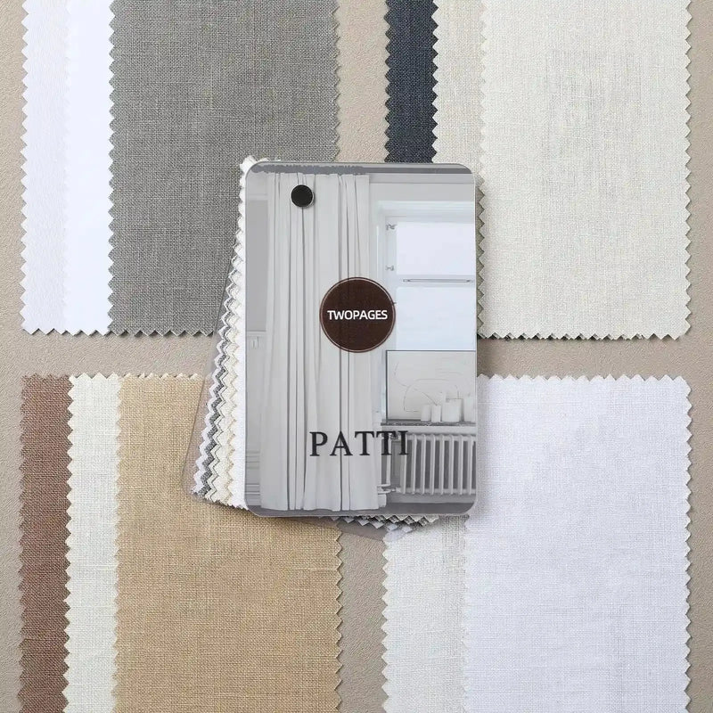 Patti 100% Belgian Linen fabric swatches and sample booklet
