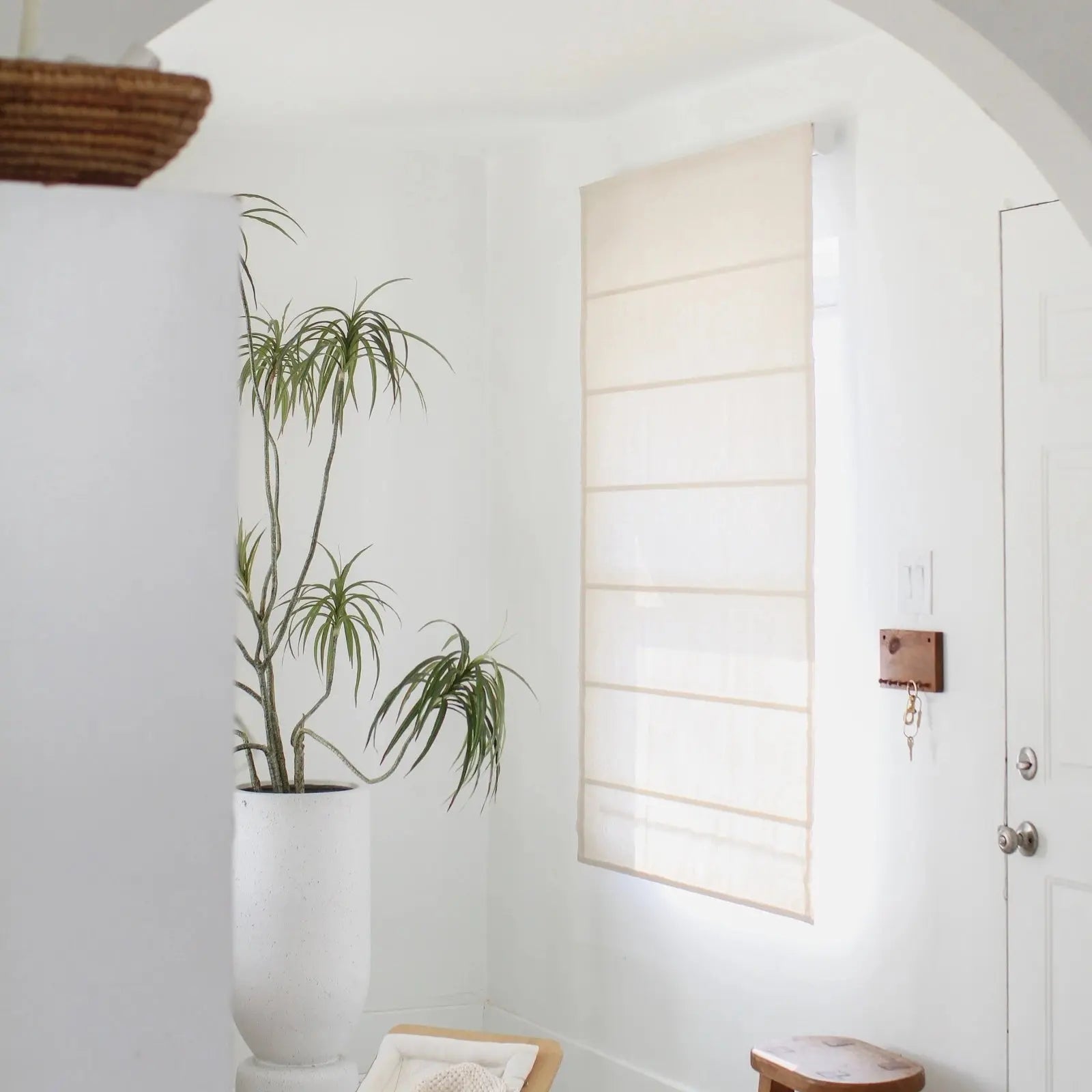 Patti Belgian Linen Roman Shade Cordless- -TWOPAGES