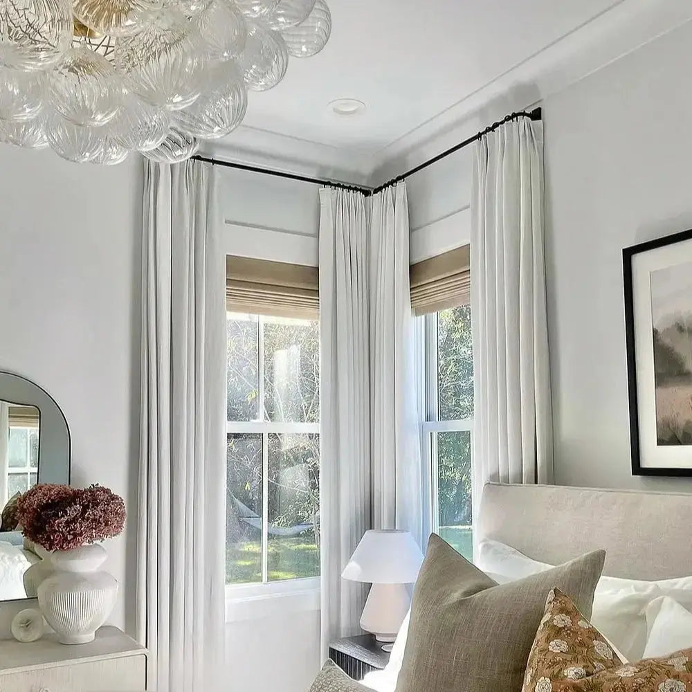 Patti Premium Belgian Linen Flax Curtain Pleated -TWOPAGES