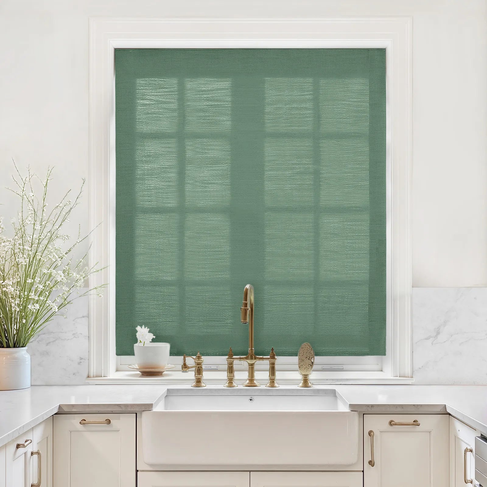 Liz Linen Relaxed Roman Blind Cord Lift