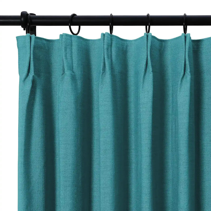 Isabella Heavyweight Cotton Curtain Pleated-?-TWOPAGES