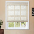 Sybil Bamboo Roman Blind - Pearl White TWOPAGES CURTAINS