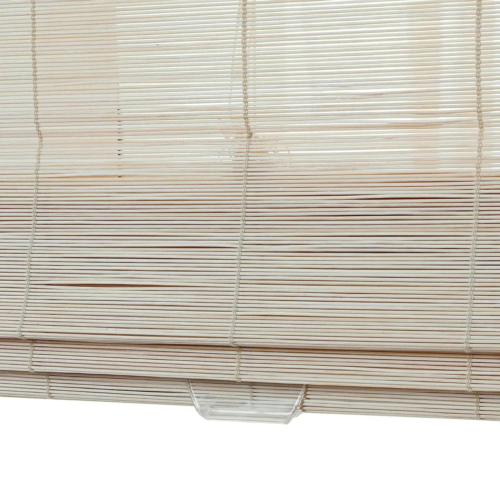 Sybil Bamboo Roman Blind - Pearl White TWOPAGES CURTAINS