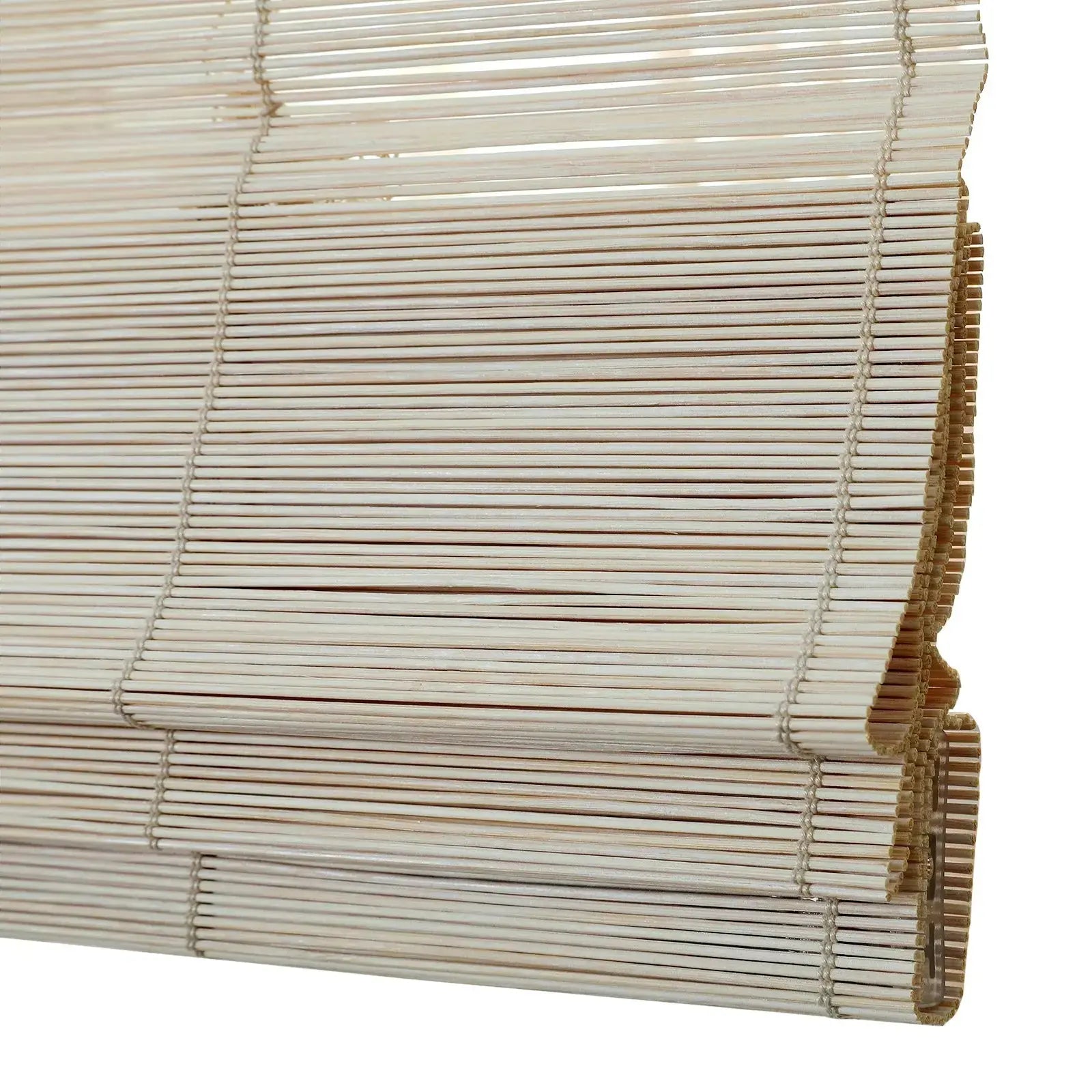 Sybil Bamboo Roman Blind - Pearl White TWOPAGES CURTAINS