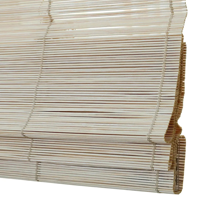 Sybil Bamboo Roman Blind - Pearl White TWOPAGES CURTAINS