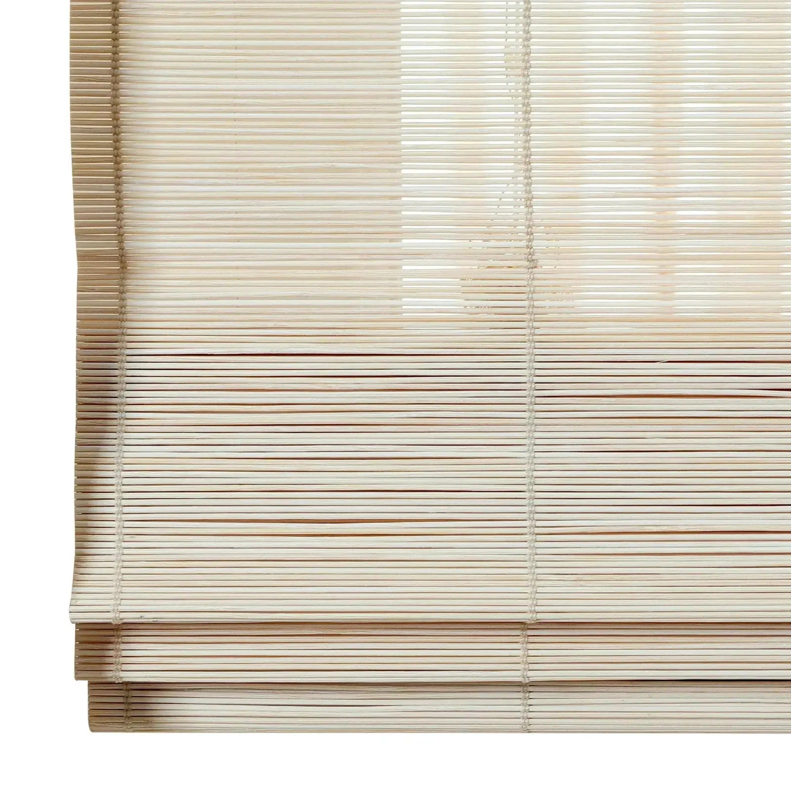 Sybil Bamboo Roman Blind - Pearl White TWOPAGES CURTAINS