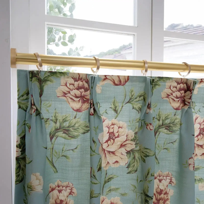 Holly Country Floral Drapery Pleated (102 inches Length Limit)?-TWOPAGES