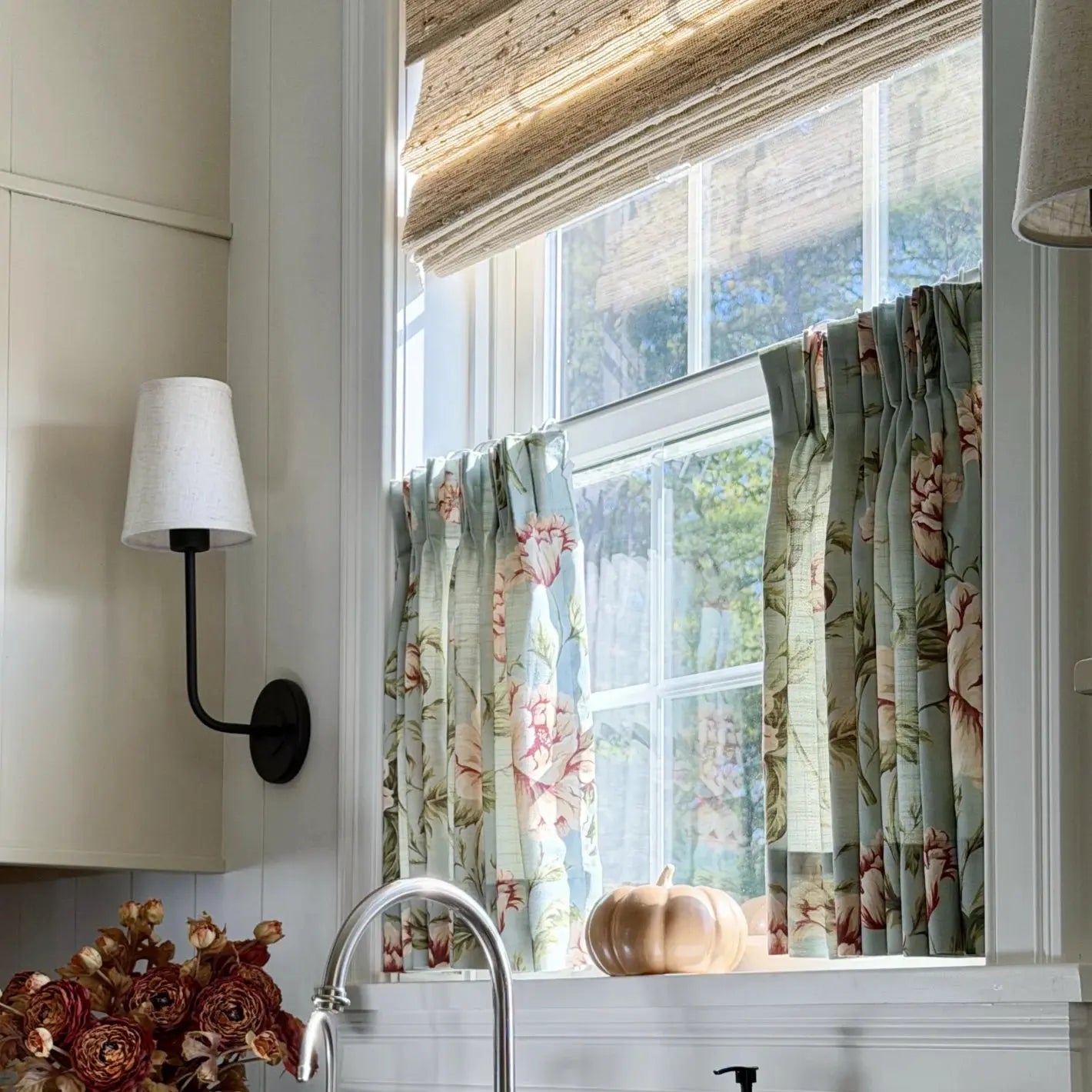 Holly Country Floral Drapery Pleated (102 inches Length Limit)-?-TWOPAGES