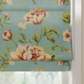 Holly Botanical Boho No-Drill Flat Fold Roman Blind Cordless