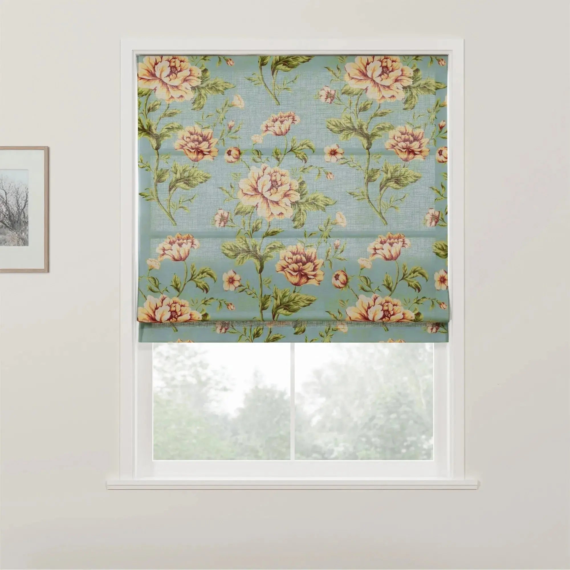 Custom Flat Fold Roman Shade Cordless- -TWOPAGES