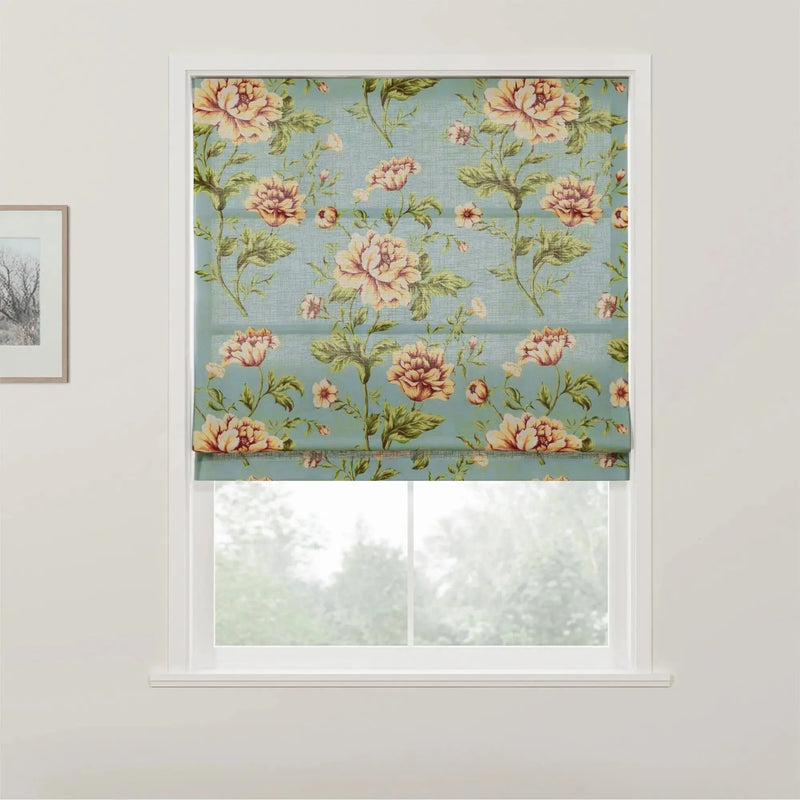 Custom Flat Fold Roman Shade Cordless- -TWOPAGES