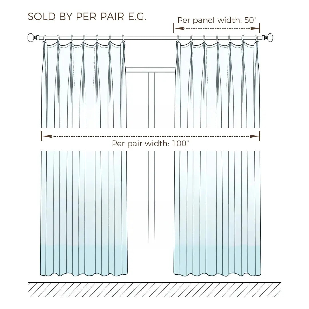 Liz Linen Curtains with Border Trim (Sold per Pair) TWOPAGES
