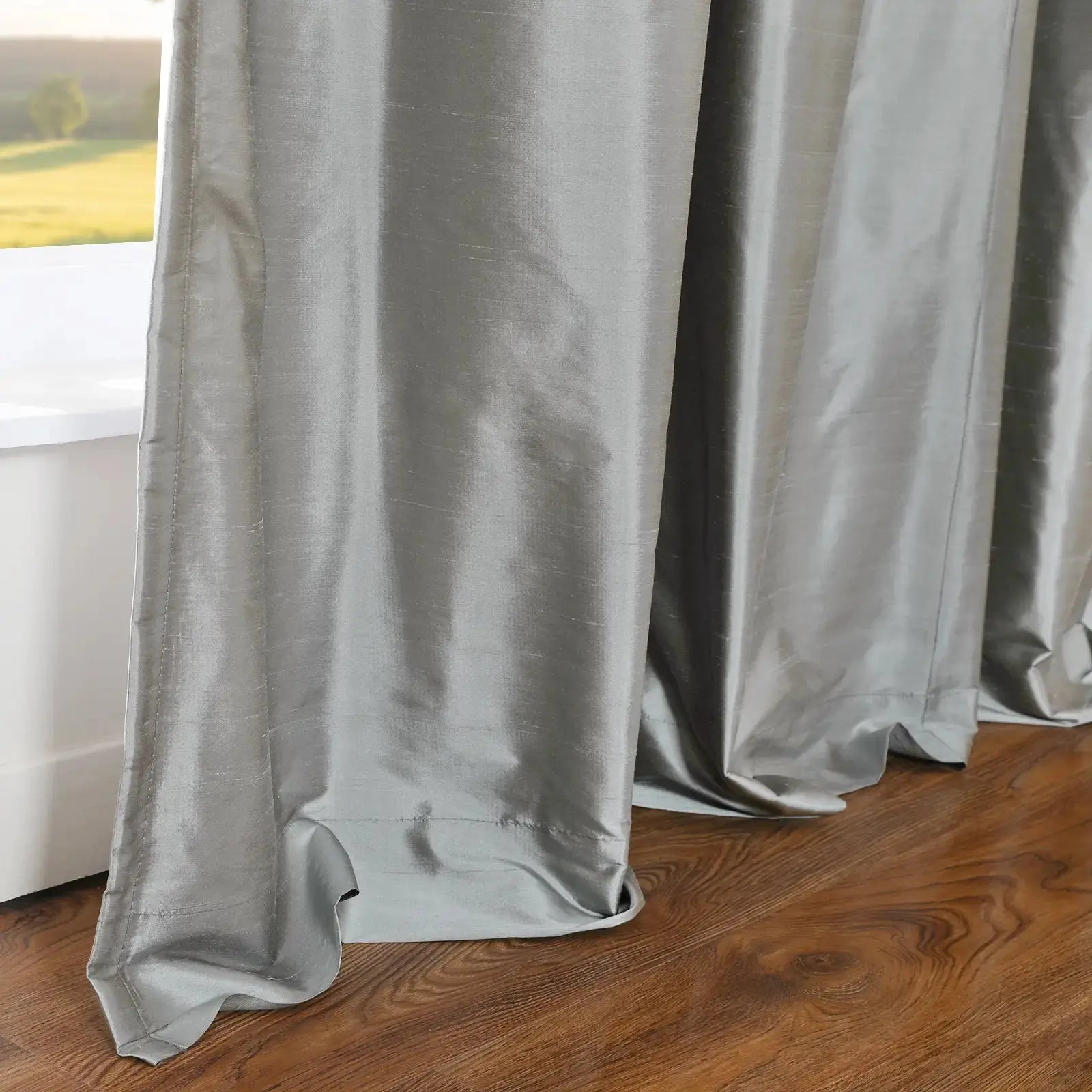 Selman Dupioni Silk Curtain Pleated?-TWOPAGES