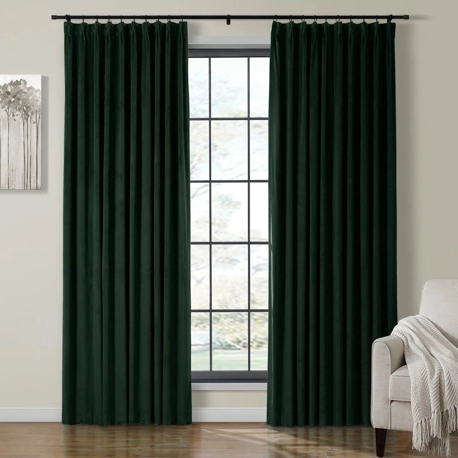 Birkin Velvet Curtain Pleated- -TWOPAGES